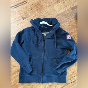 Canada Goose Navy Blue Zip Hoodie Jacket SZ L